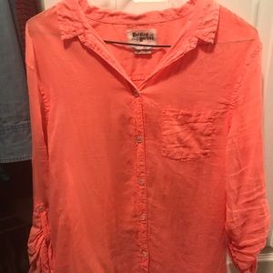 Anthro Linen button down shirt